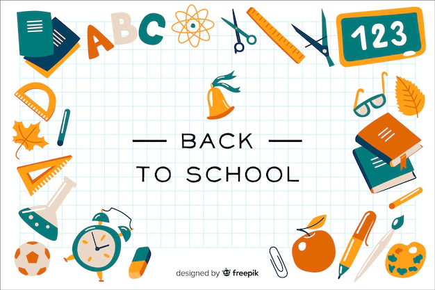 Free Vector | Flat design back to school background