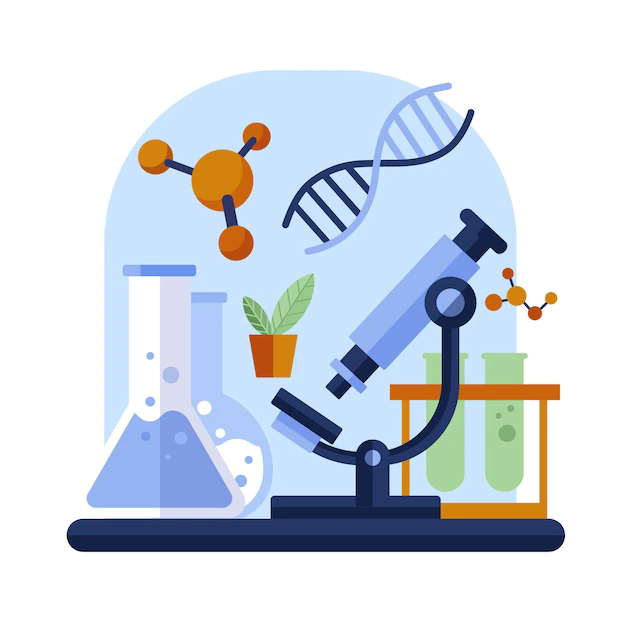 Free Vector | Flat design biotechnology concept illustrated