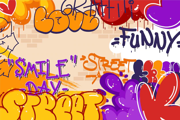 Free Vector | Flat design creative graffiti background