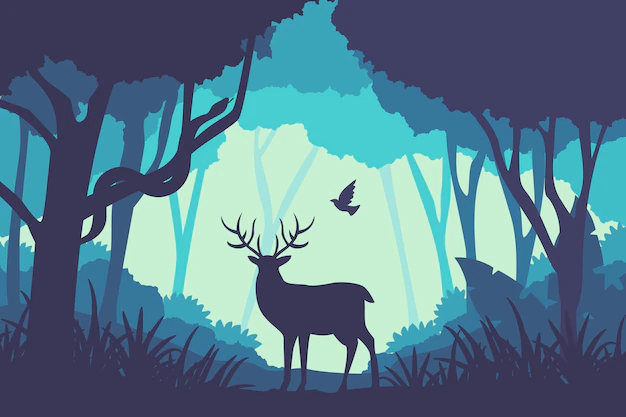 Free Vector | Flat design forest landscape