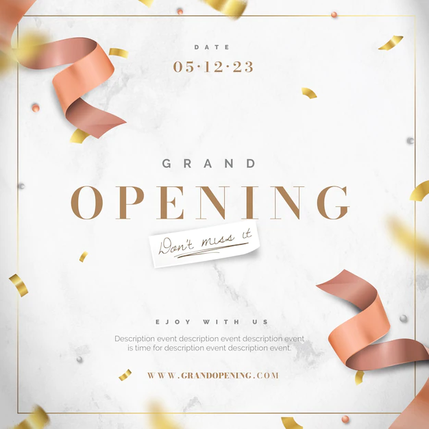 Free Vector | Flat design grand opening background