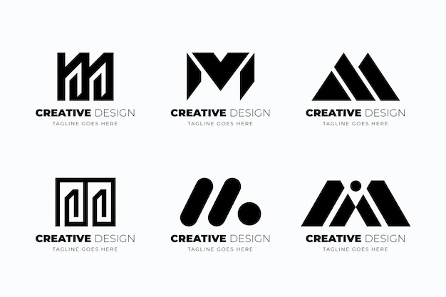 Free Vector | Flat design m logo template collection