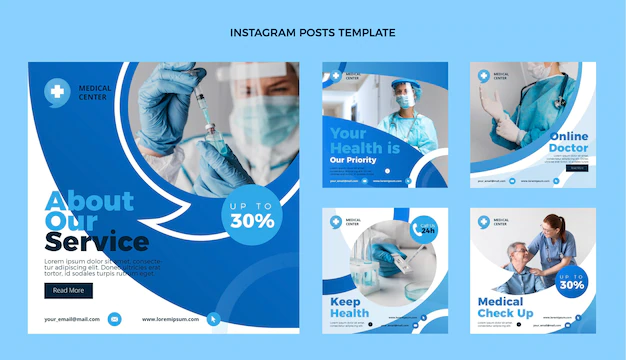 Free Vector | Flat design of medical instagram post