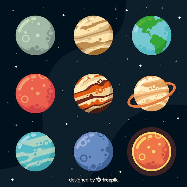 Free Vector | Flat design planet collection