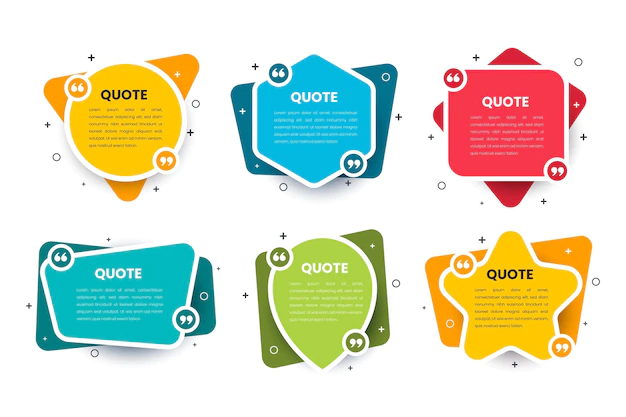 Free Vector | Flat design quote box frame collection