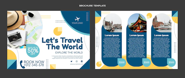Free Vector | Flat design travel brochure