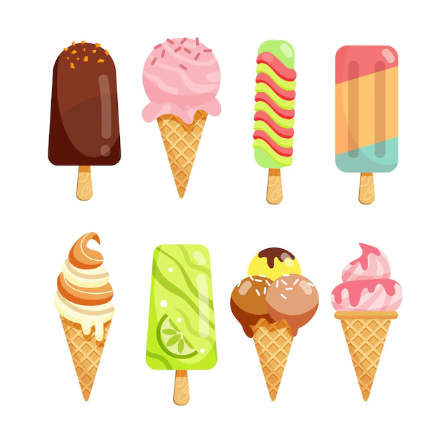 Free Vector | Flat ice cream collection