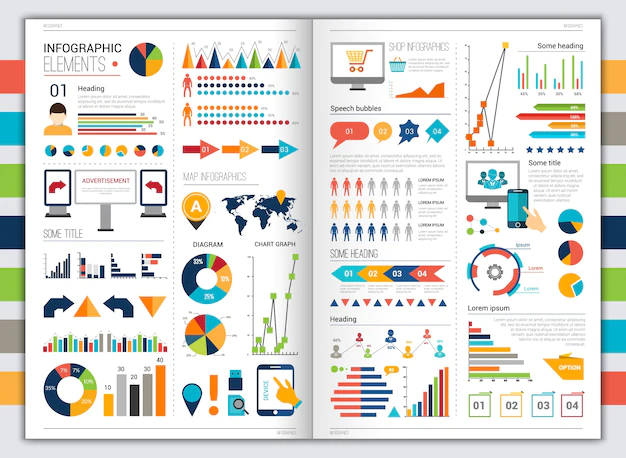 Free Vector | Flat infographic set