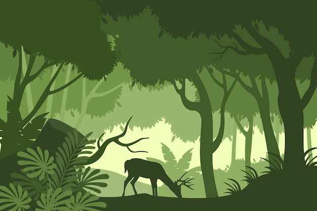 Free Vector | Flat jungle background
