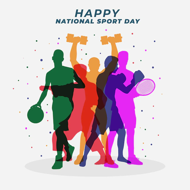Free Vector | Flat national sports day illustration