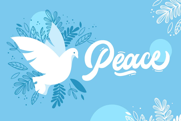 Free Vector | Flat peace background with dove illustrated