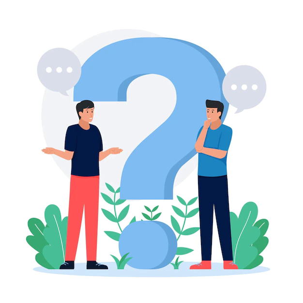 Free Vector | Flat people asking questions