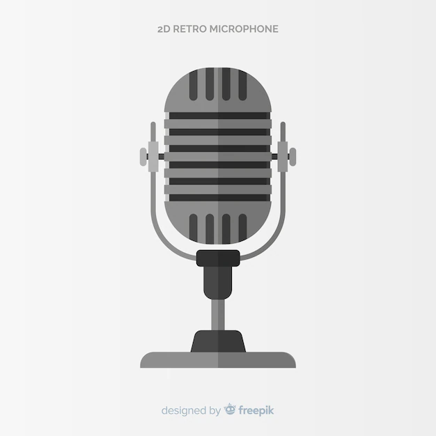 Free Vector | Flat retro microphone