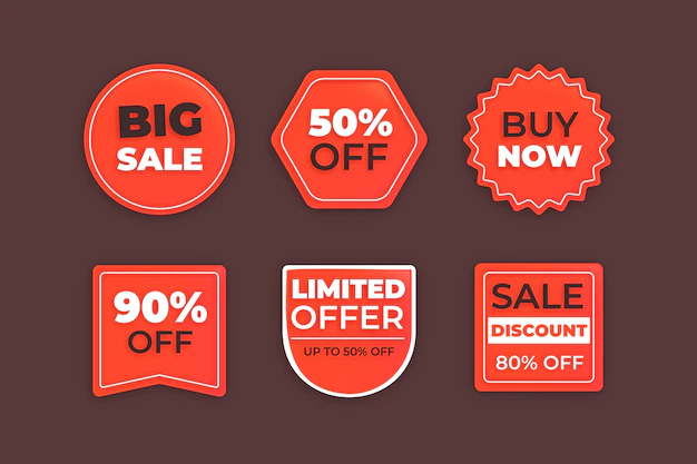 Free Vector | Flat sale badge collection