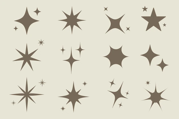 Free Vector | Flat sparkling star collection