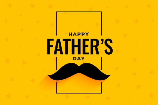 Free Vector | Flat style happy fathers day yellow banner