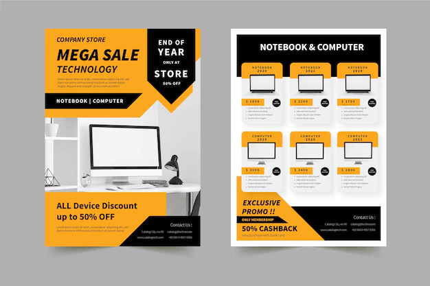 Free Vector | Flat technology product catalog