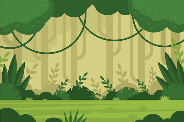 Free Vector | Flat tropical jungle background