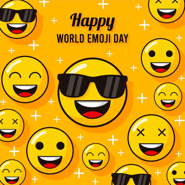Free Vector | Flat world emoji day illustration