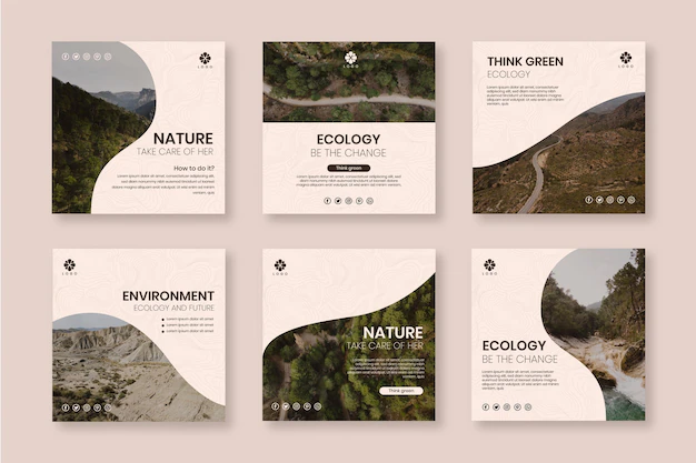 Free Vector | Flat world environment day instagram posts collection