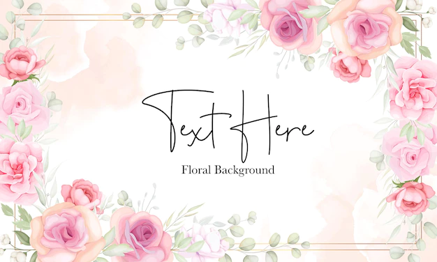 Free Vector | Floral background with soft flower and leaves design