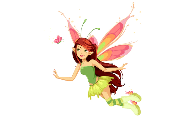 Free Vector | Flying butterfly fairy