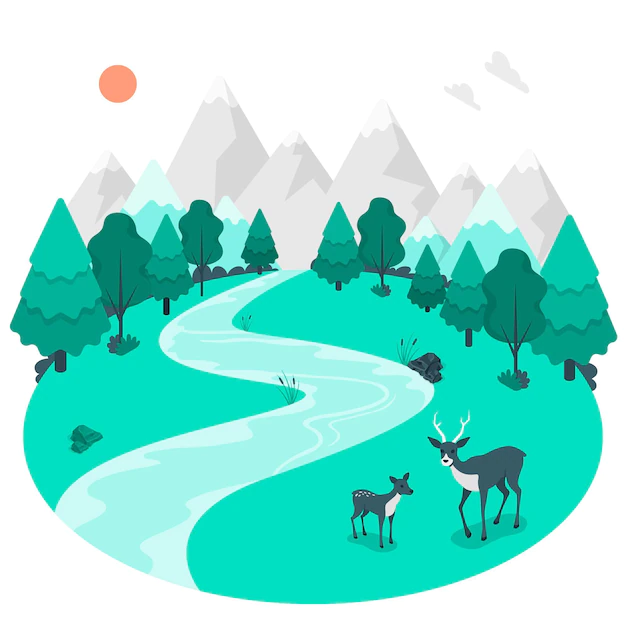 Free Vector | Forest concept illustration