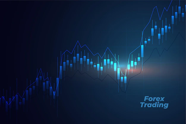 Free Vector | Forex trading with candle stick chart