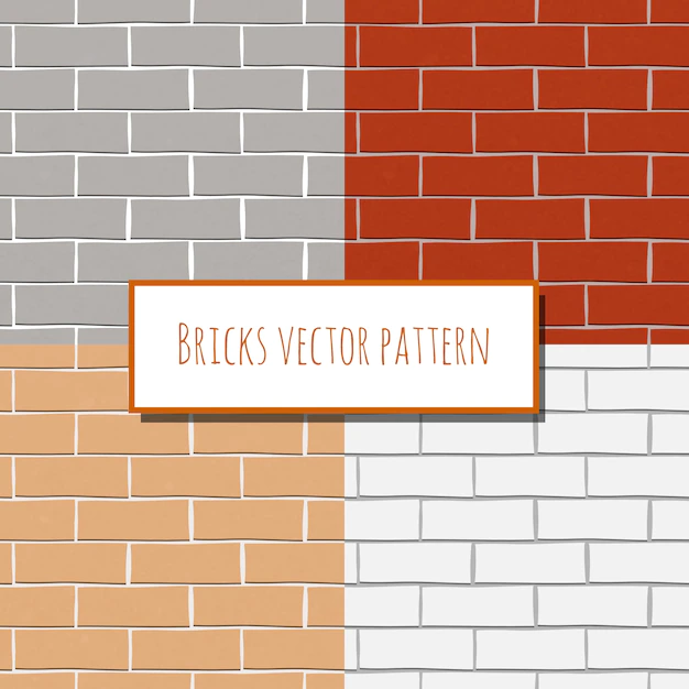 Free Vector | Four brick walls
