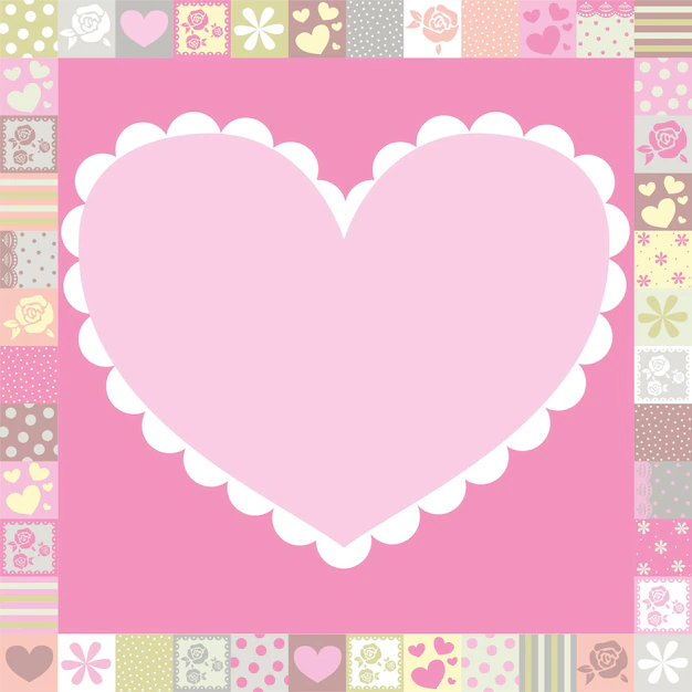 Free Vector | Frame with roses and hearts