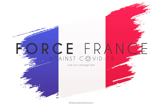 Free Vector | France flag in watercolor splash with support message
