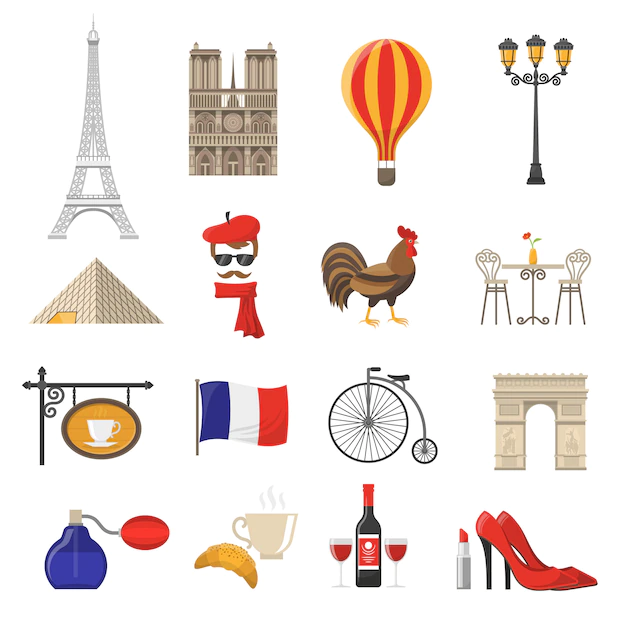Free Vector | France icons set