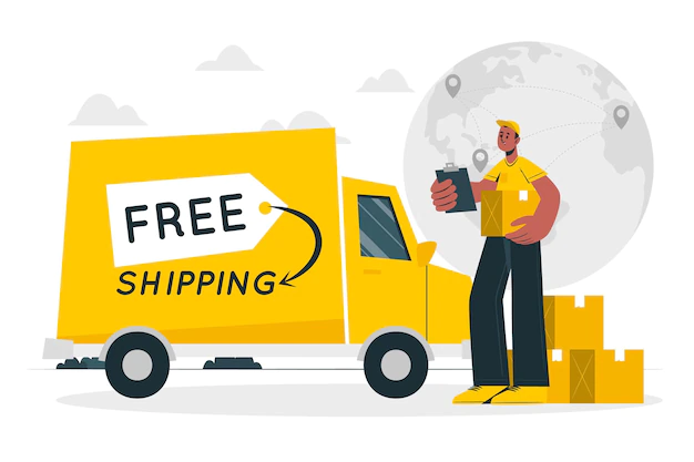 Free Vector | Free shipping concept illustration