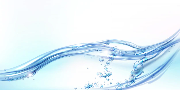Free Vector | Fresh clean water wave with bubbles and drops