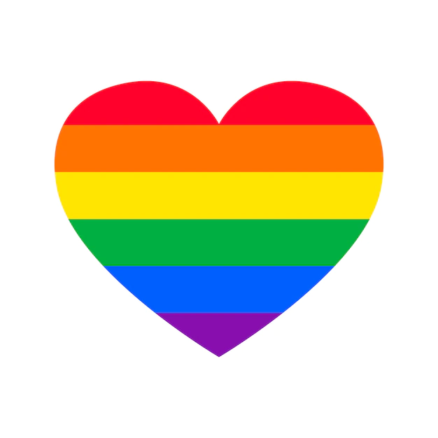Free Vector | Gay pride flat in heart shape