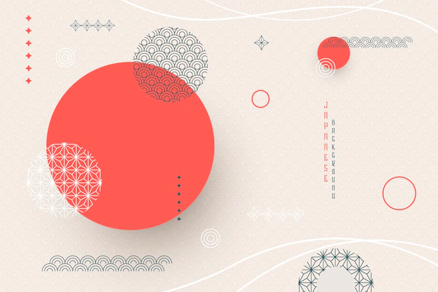 Free Vector | Geometric background in japanese style