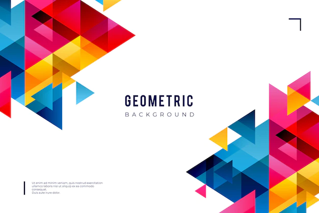 Free Vector | Geometric background with colorful shapes