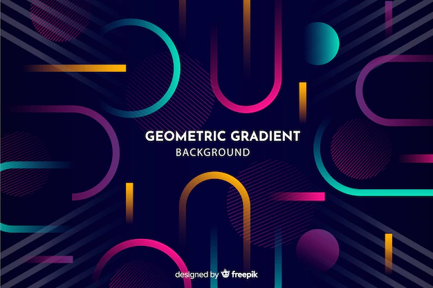 Free Vector | Geometric background with gradients
