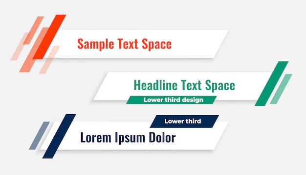 Free Vector | Geometric modern lower third banner template