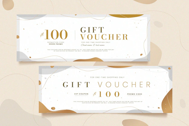 Free Vector | Gift voucher template golden style