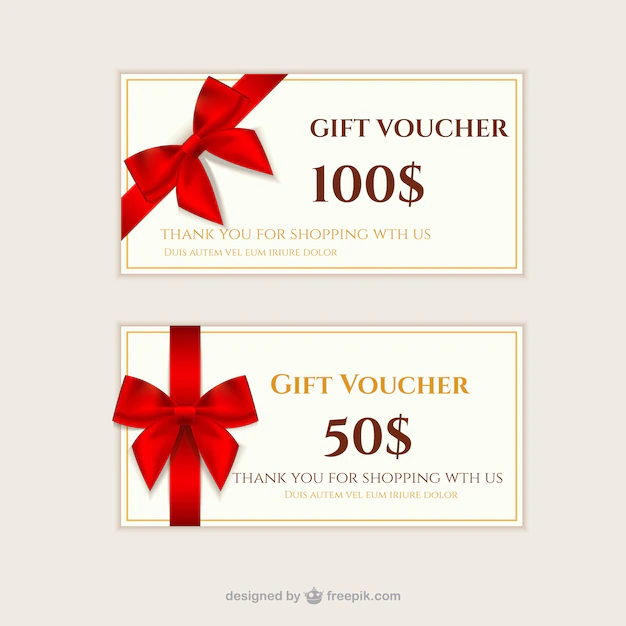 Free Vector | Gift vouchers pack