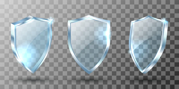 Free Vector | Glass shield, realistic award trophy, certificate