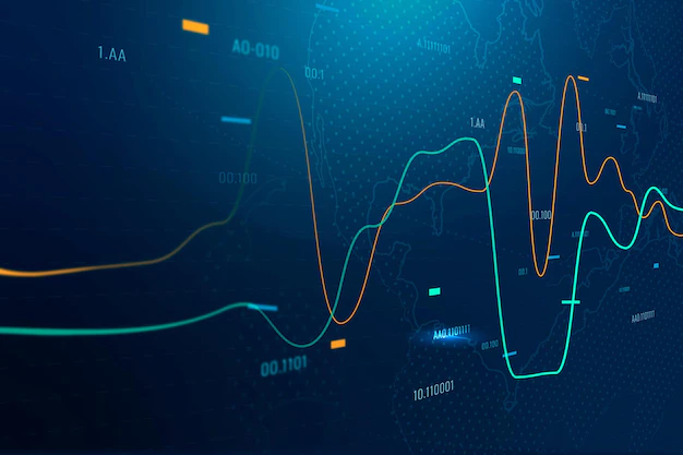 Free Vector | Global business background with stock chart in blue tone