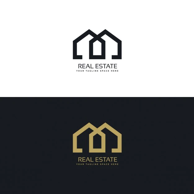 Free Vector | Gold and black logo with geometric shapes