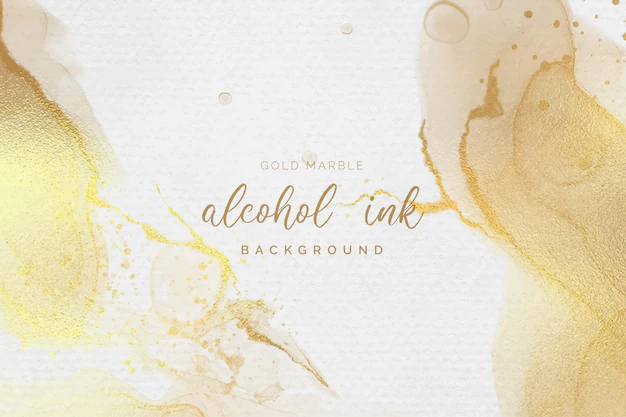 Free Vector | Gold and white alcohol ink background