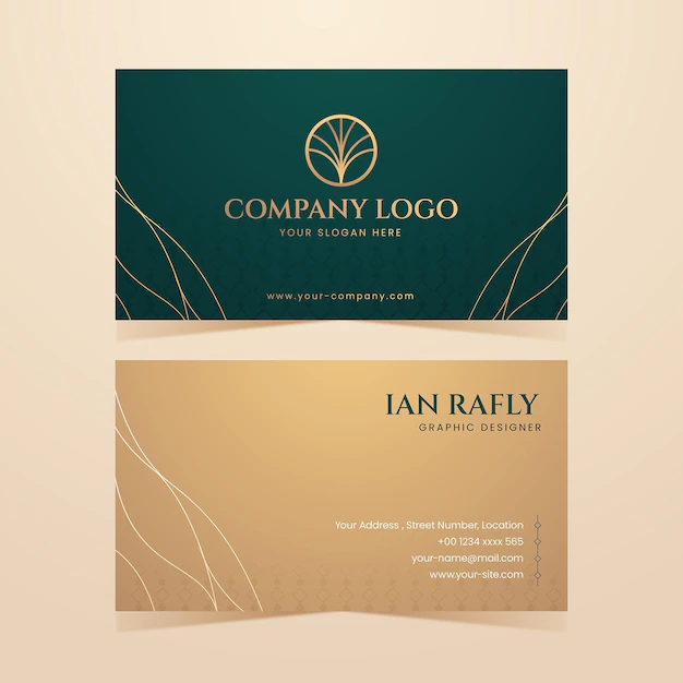 Free Vector | Gold foil business card template