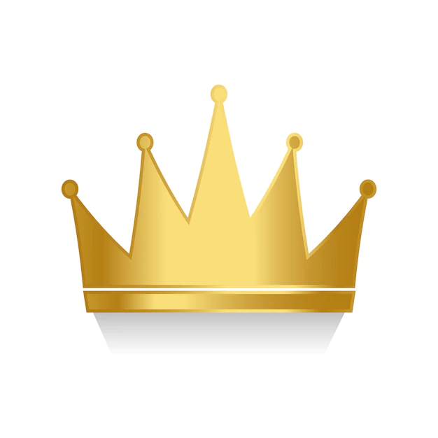 Free Vector | Golden crown on white background vector