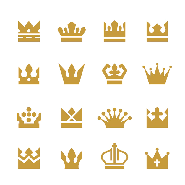 Free Vector | Golden crowns collection