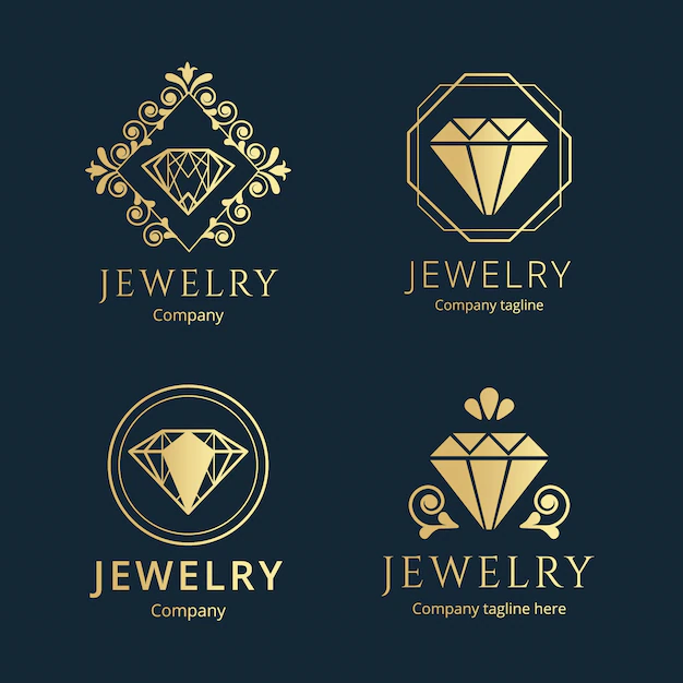 Free Vector | Golden gradient jewelry logo collection