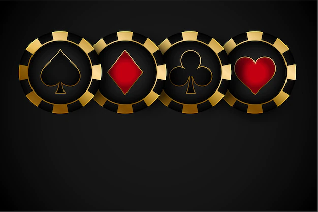 Free Vector | Golden premium casino symbol chips